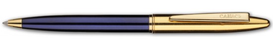 салиас ручки, ручка шариковая Салиас Новгород Репортер покрыта синим лаком с позолоченной отделкой